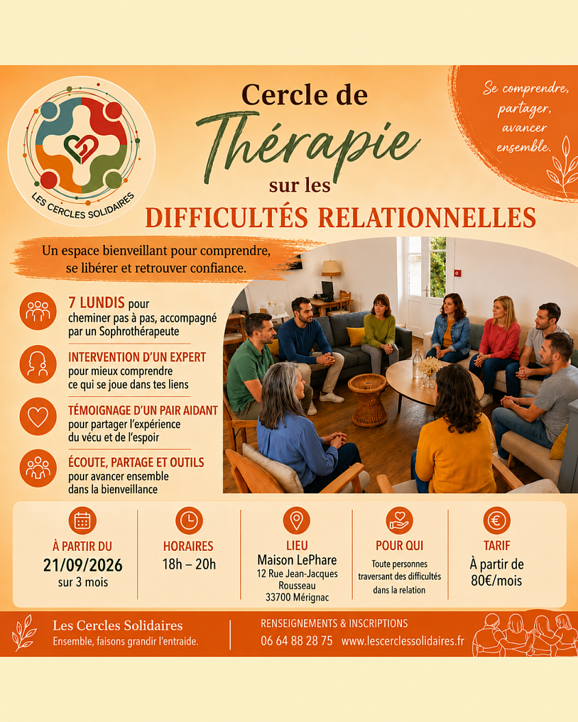 cercle de parole sur les difficultés relationnelles